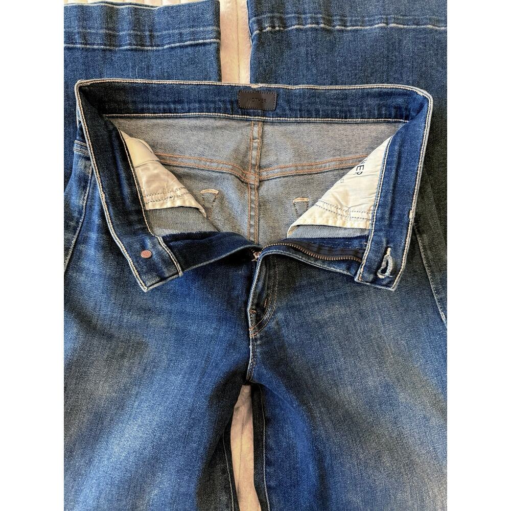 MOTHER Blue Wide Leg Flare Jeans - Picture 15 of 16